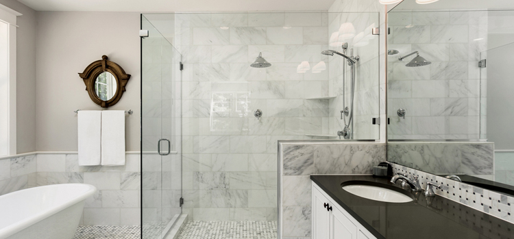 bathroom shower door installation in Coalinga