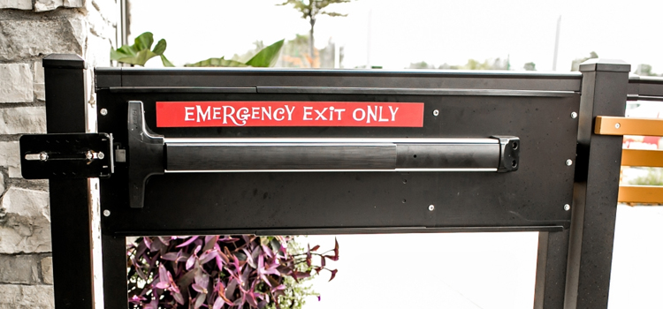 emergency push bar installation in Coalinga