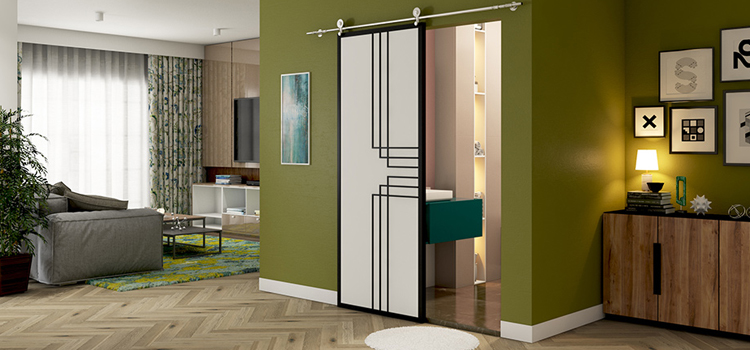 sliding bathroom door installation in Coalinga